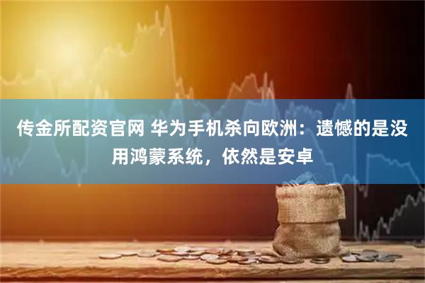 传金所配资官网 华为手机杀向欧洲：遗憾的是没用鸿蒙系统，依然是安卓